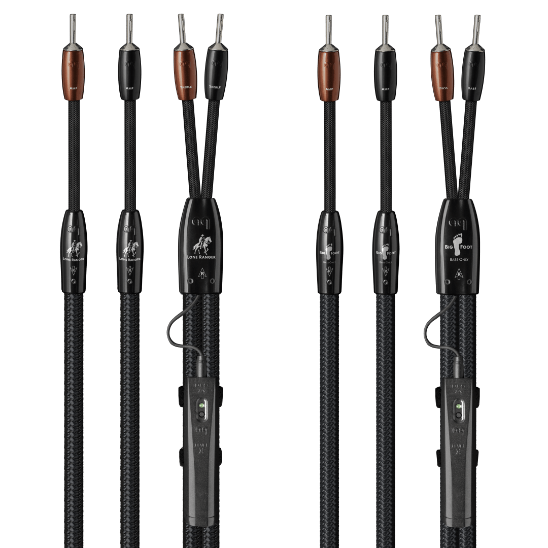 AudioQuest Lone Ranger + BigFoot BiWire Combo Speaker Cable w/ RF/ND-Tech for BiWireable Loudspeakers