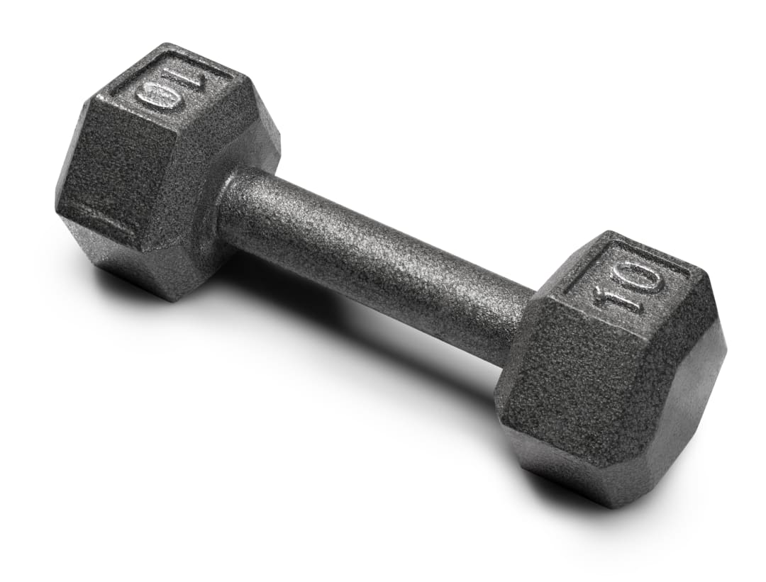 10 Lb. Cast Iron Hex Dumbbell