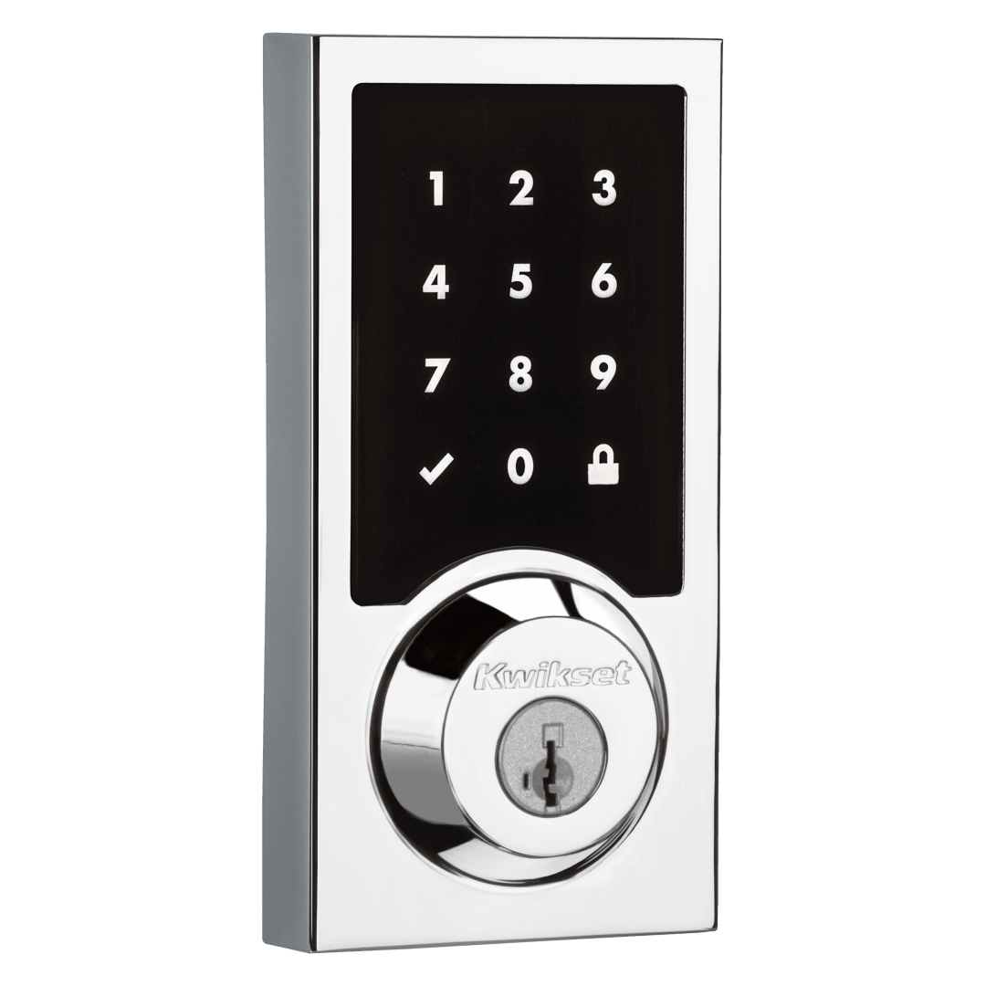 915 Touchscreen Contemporary Electronic Deadbolt featuring SmartKey Security™ in Polished ChromE
