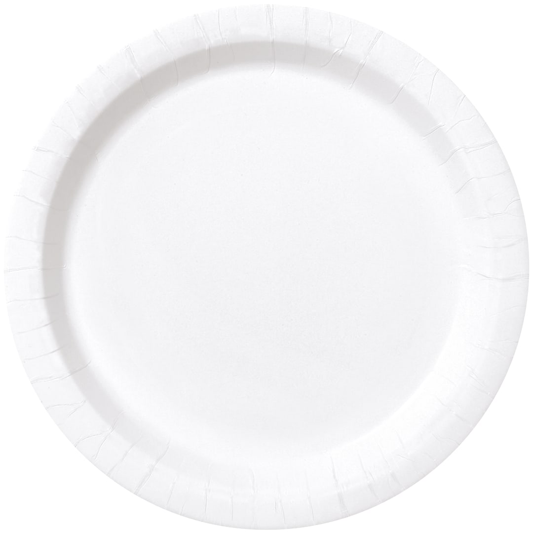 Bright White Solid Round 10" Dinner Plates, 50ct