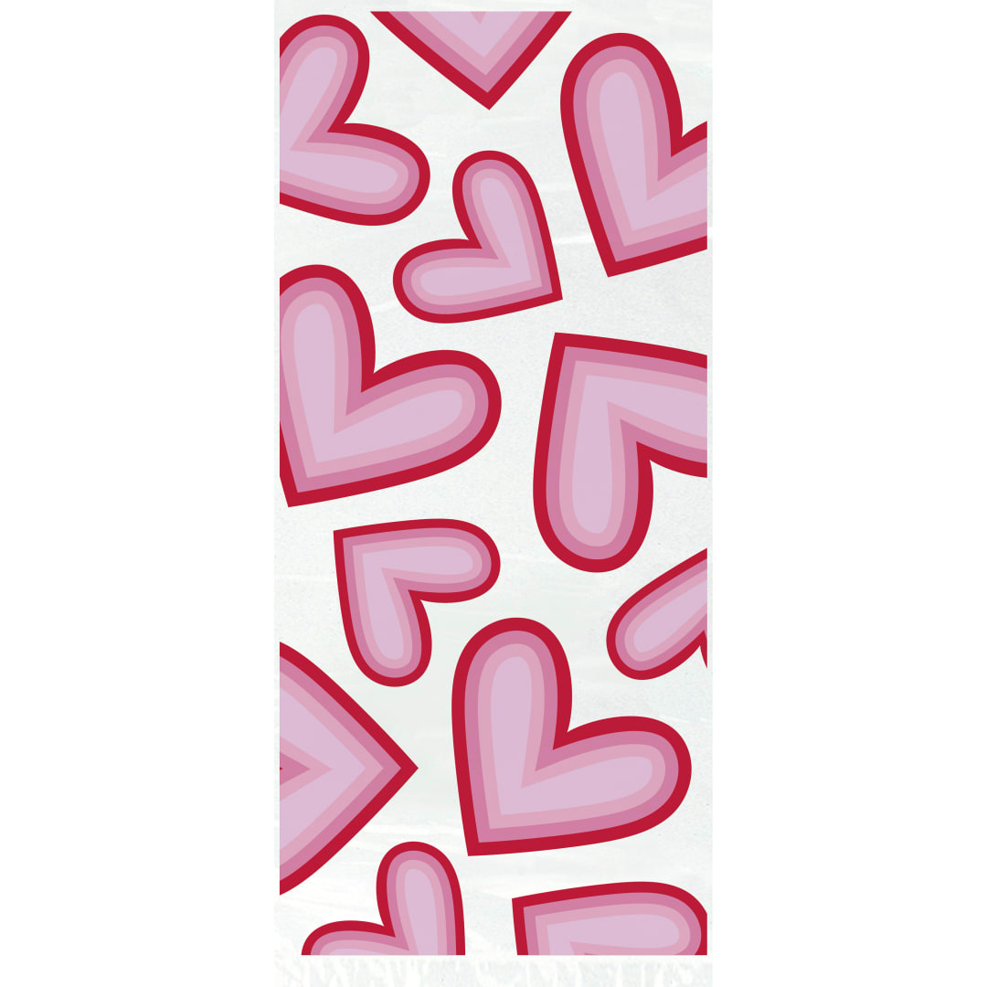 Retro Valentine Hearts Cellophane Bags, 20ct