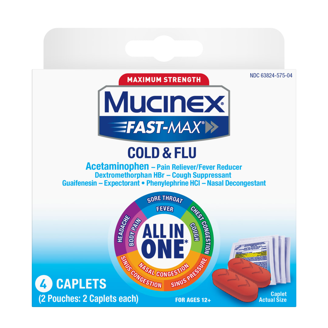 MUCINEX® FAST-MAX® Caplets - Cold & Flu 24/4 ct. (2 sachets)