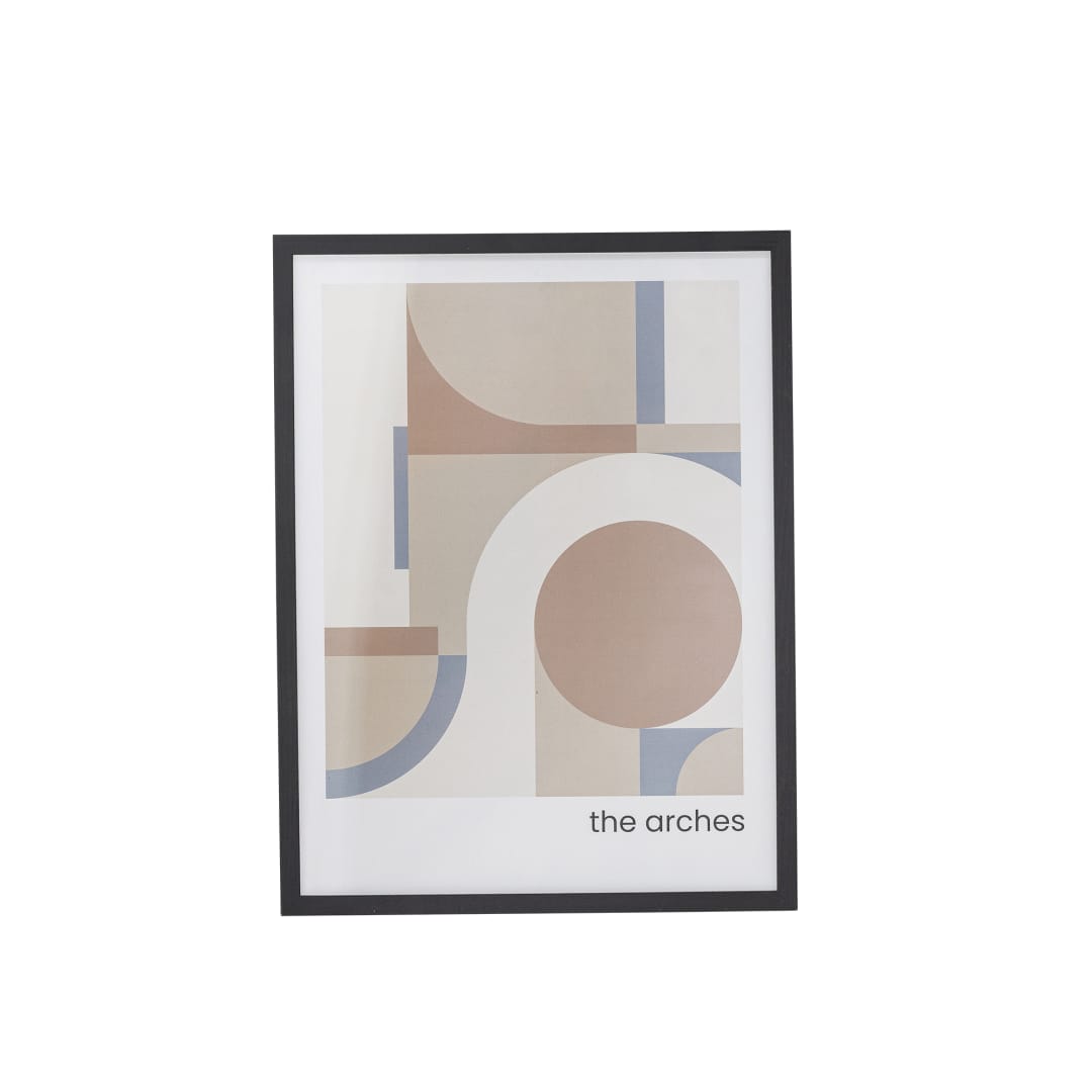82062844 - Arches Illustration w/ Frame, Multi, Pine STOCK: 300