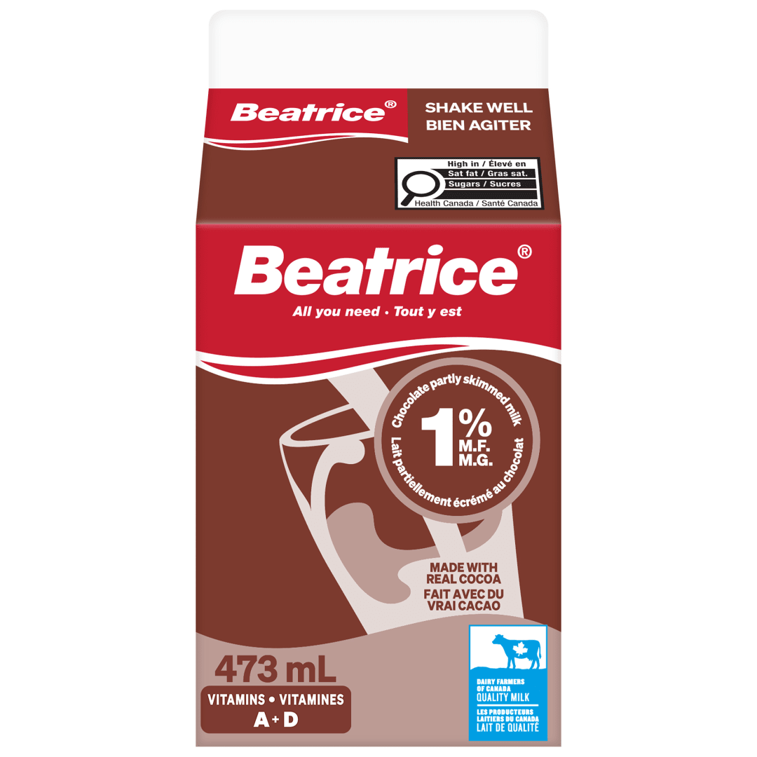 Beatrice Partly Skimmed Chocolate Milk 1%, 473mL