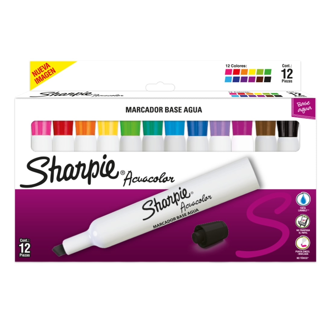 SHARPIE ACUACOLOR 12CT ASST CB