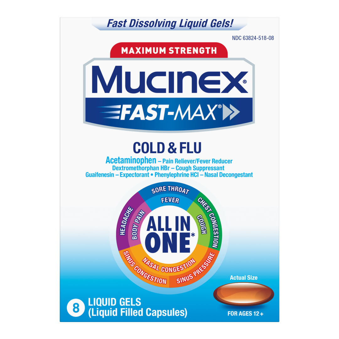 MUCINEX® FAST-MAX® Liquid Gels - Cold & Flu 24/8 ct.