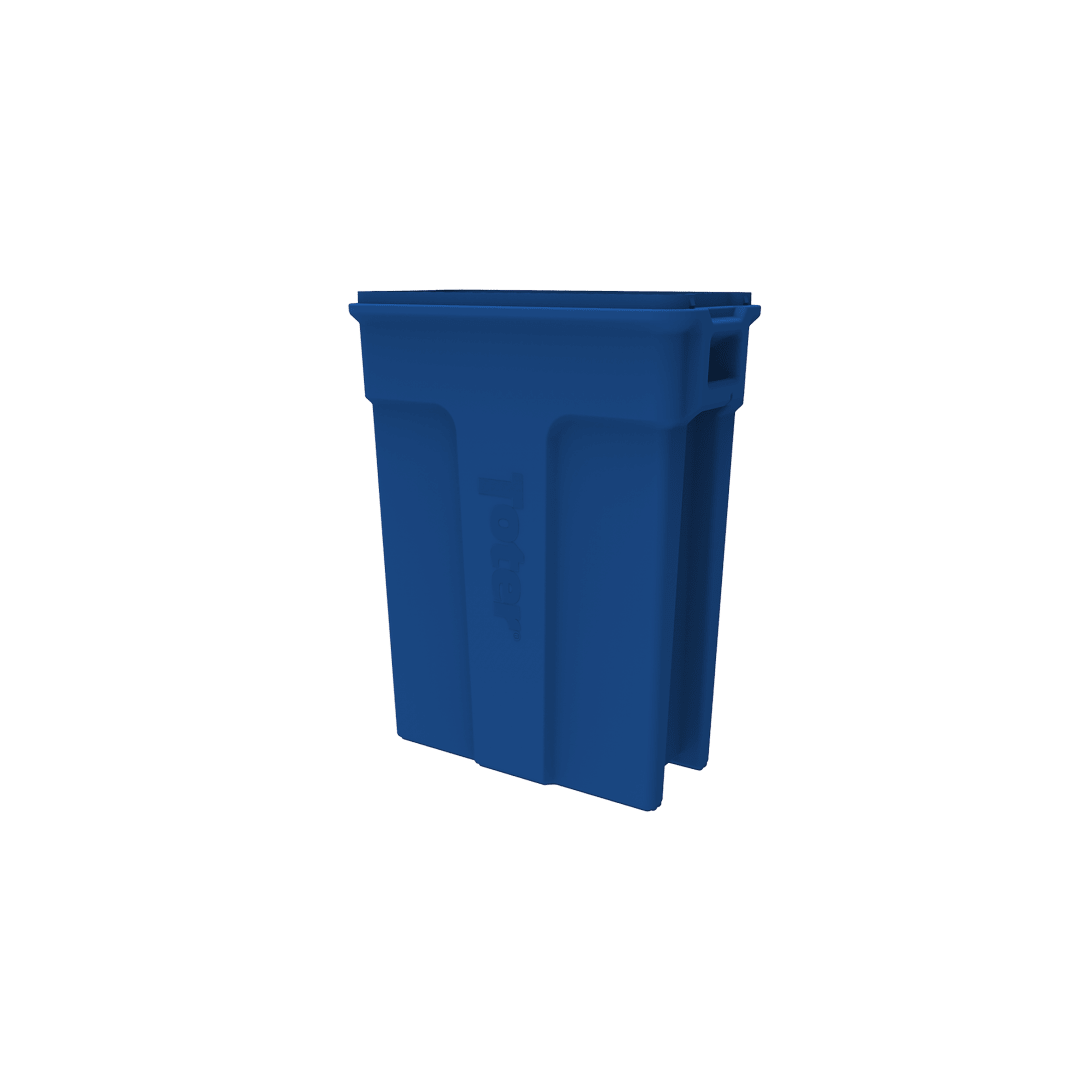 23 Gallon Slimline Rectangular Trash Can - Blue