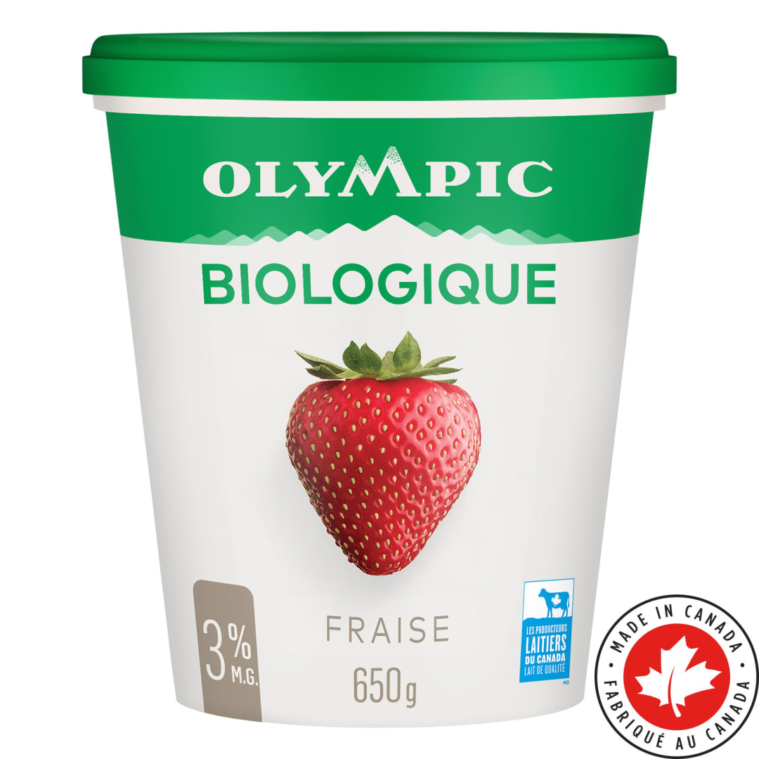 Olympic Organic Strawberry Yogurt 3%, 650g