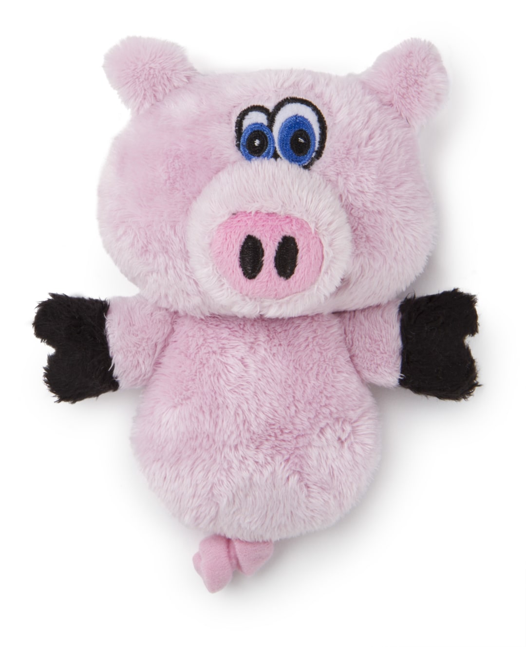 HEAR DOGGY! Flattie Pig Silent Squeak Plush Dog Toy With Chew Guard Technology, Mini