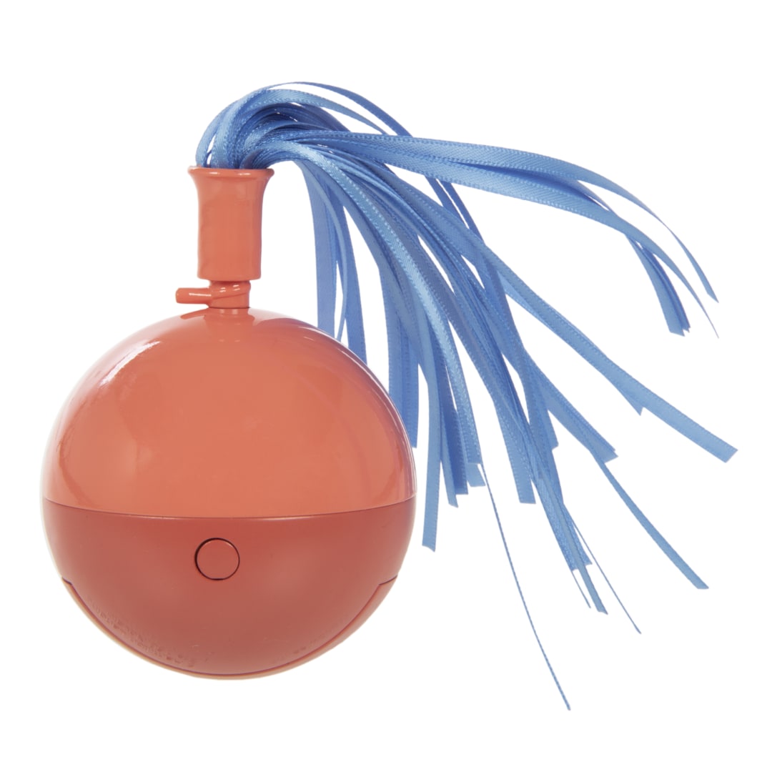 SmartyKat Twirly Top Electronic Motion Spinning Cat Toy with Ribbons, Battery Powered