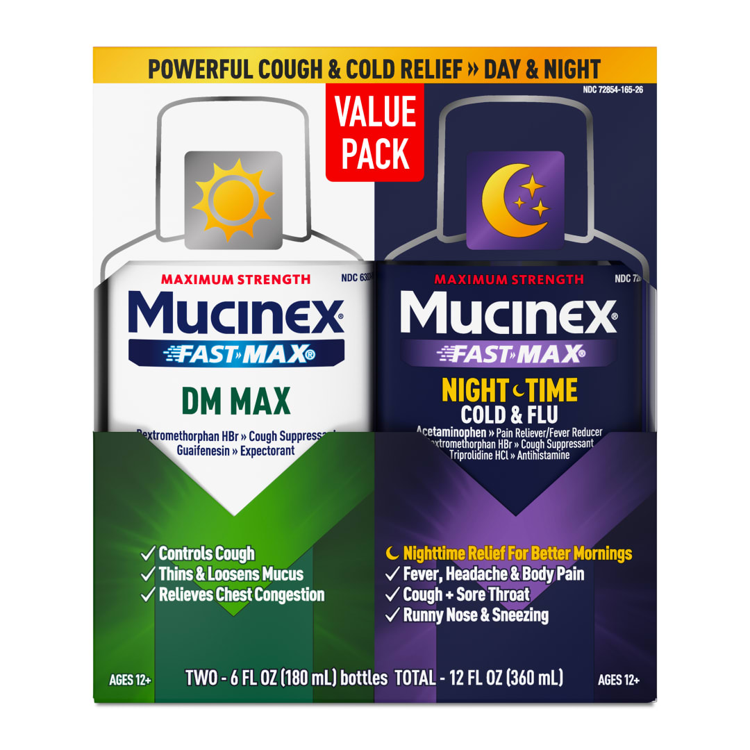 MUCINEX® FAST-MAX® DM Max & MUCINEX® Nightshift ® Cold & Flu 3/(2x6) oz.