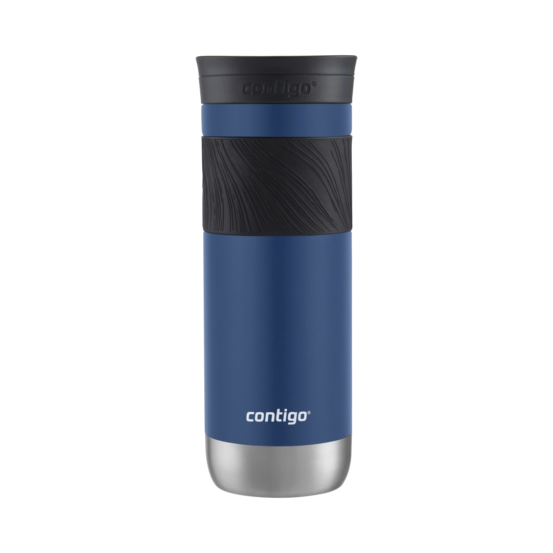 Tasse de voyage en acier inoxydable Contigo Byron 2.0 avec couvercle et poignée SNAPSEAL, 591 mL (20 oz), maïs bleu