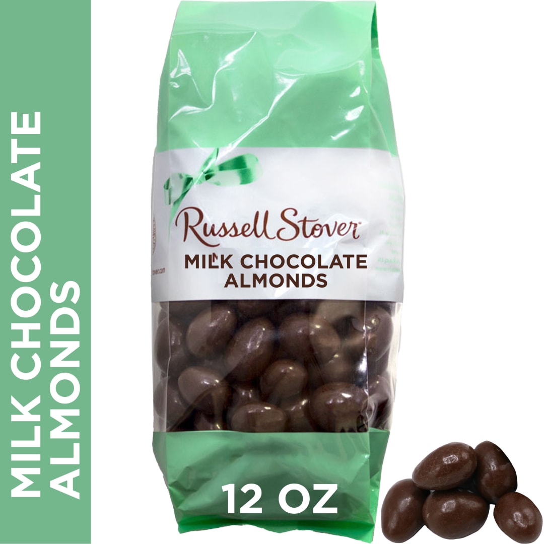 RUSSELL STOVER Milk Chocolate Almonds, 12 oz. bag