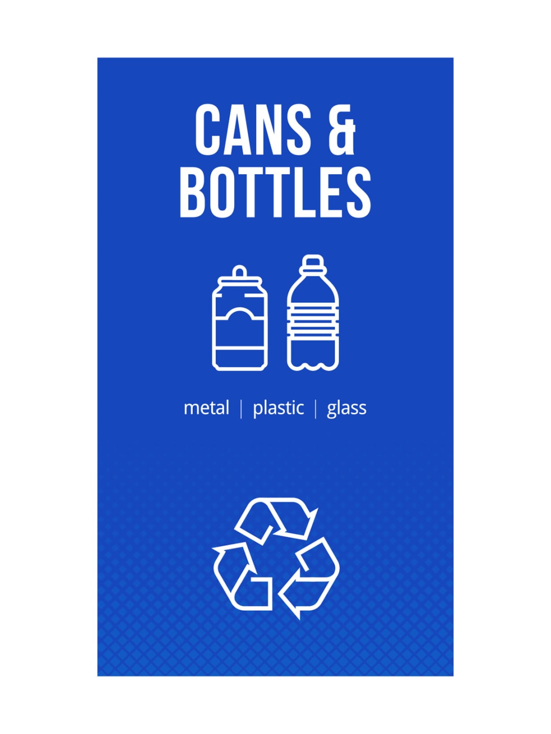  FUSION - Sign - Body - Cans &amp; Bottles - Blue