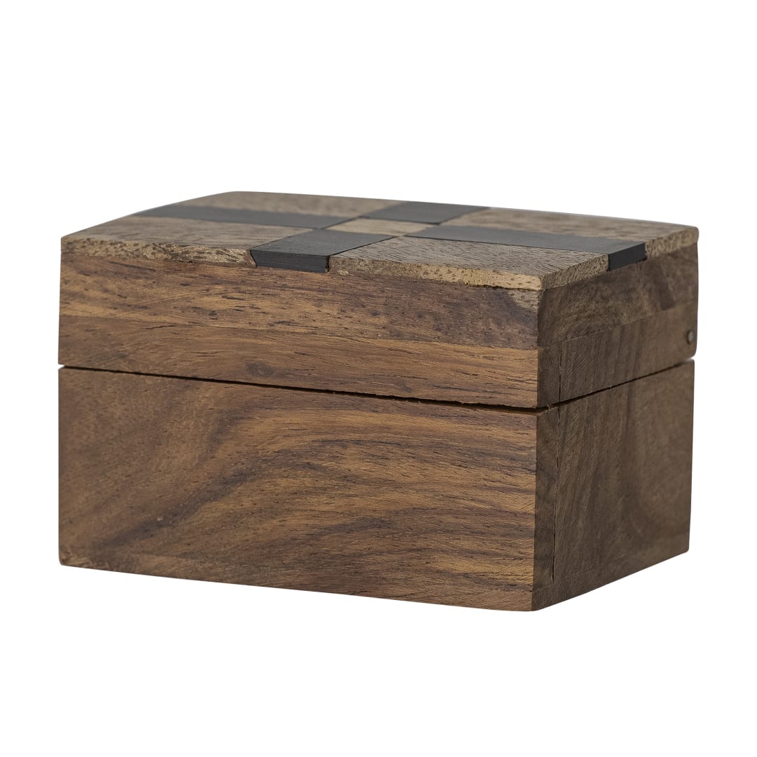 82055199 - Cemile Box w/Lid, Brown, Mango STOCK: 15