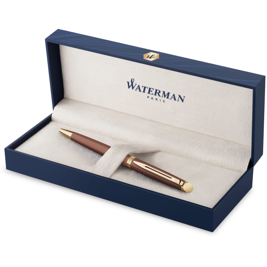 Waterman Hemisphere Ballpoint Pen | Copper Red (The Understated Edit Collection) | Medium Point with Blue Ink | Gift Box