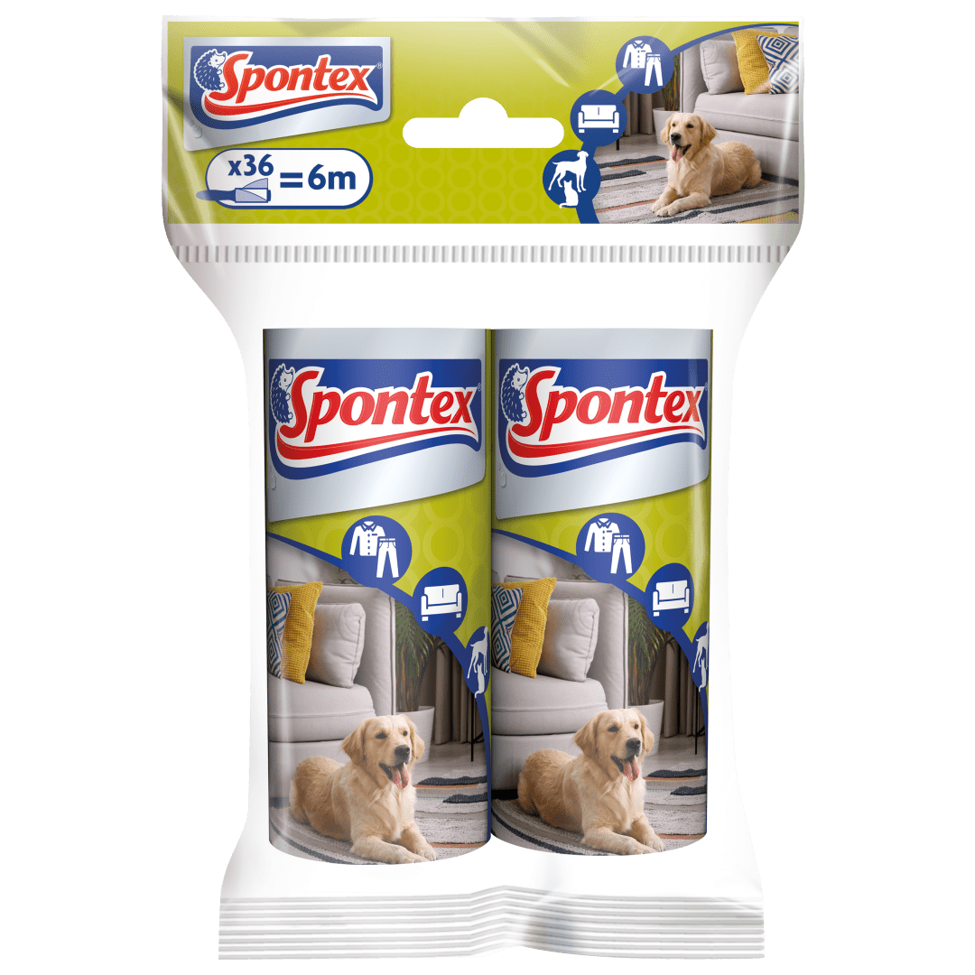 Spontex 2 Recambios para rodillo quitapelusas de 6 m (36 hojas cada uno).