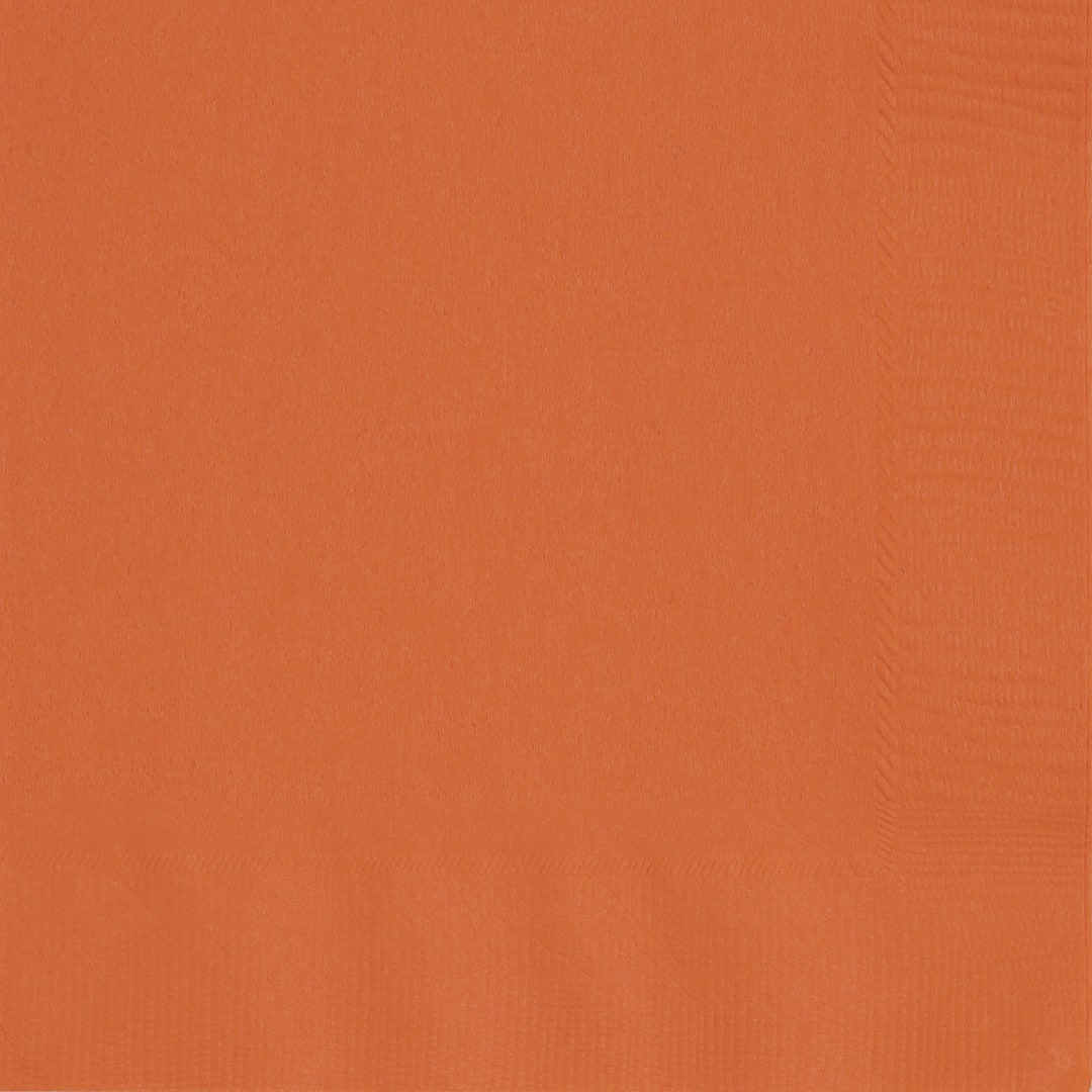 Pumpkin Orange Solid Dinner Napkins, 40ct