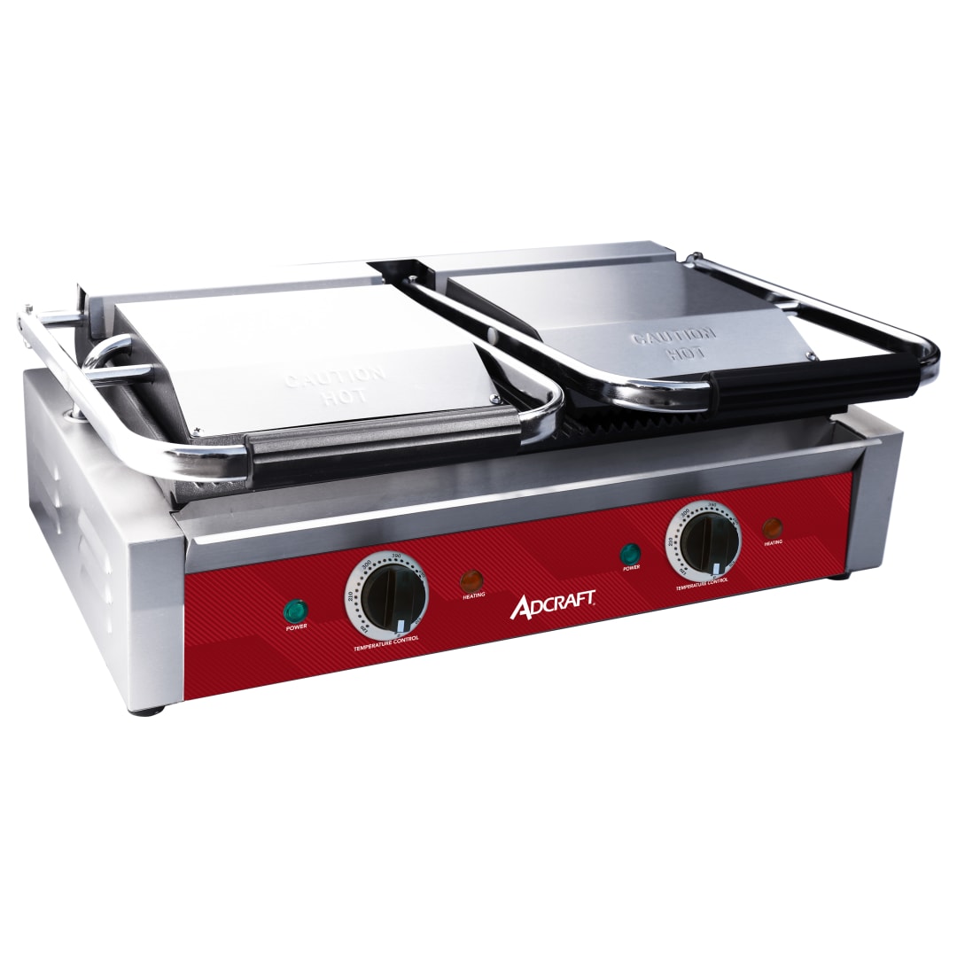 SG813BS - Sandwich Grille w/ Grooved Plates, Double, 120V/1750W