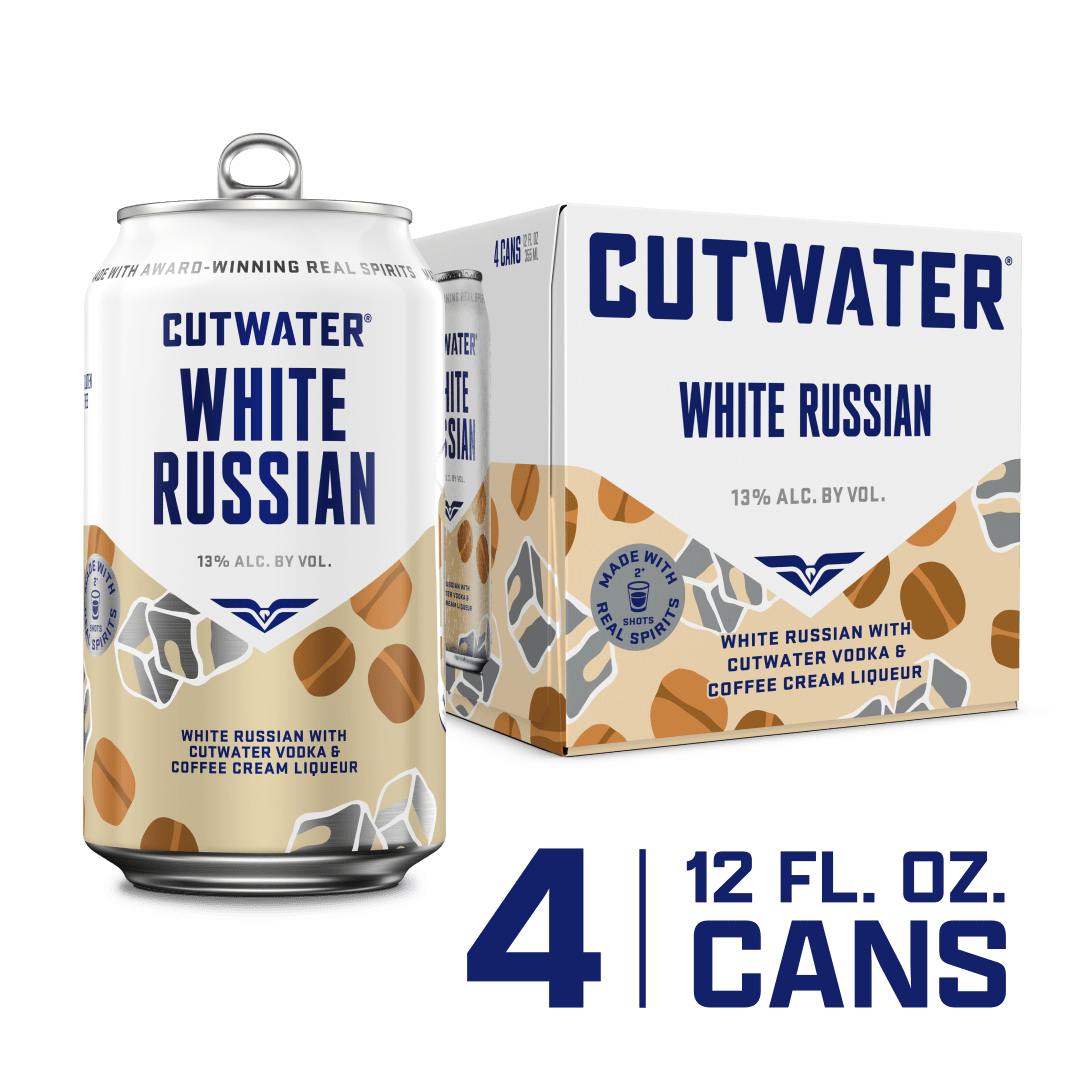 Cutwater Spirits White Russian, 4 Pack 12 fl oz Cans