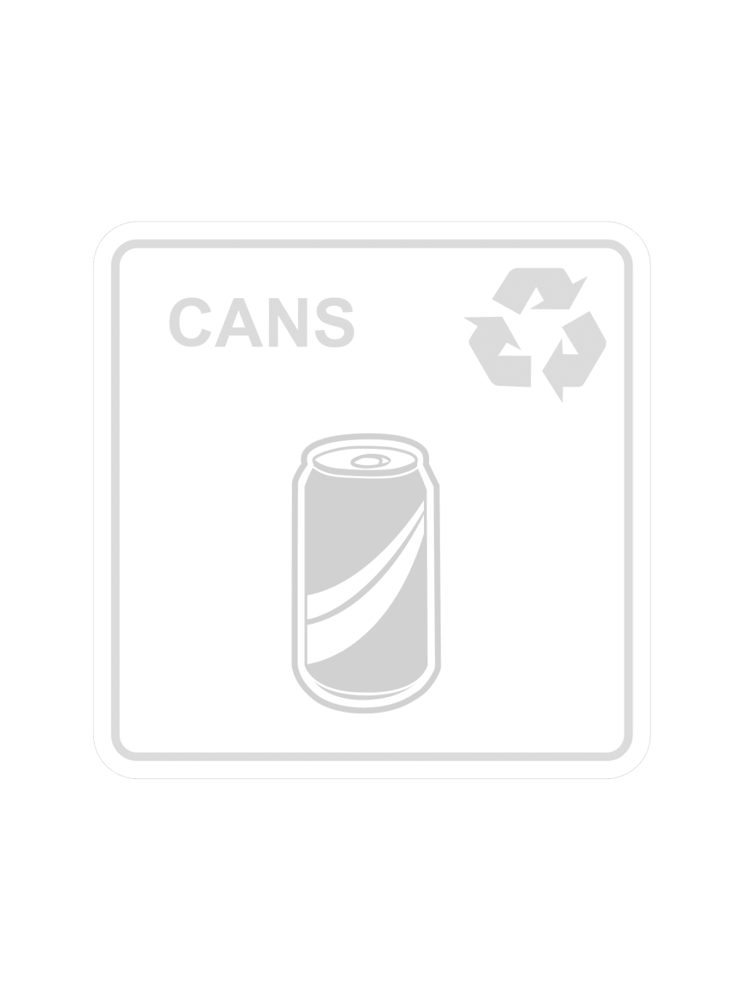  WASTE WATCHER - Label - Cans - Clear-White