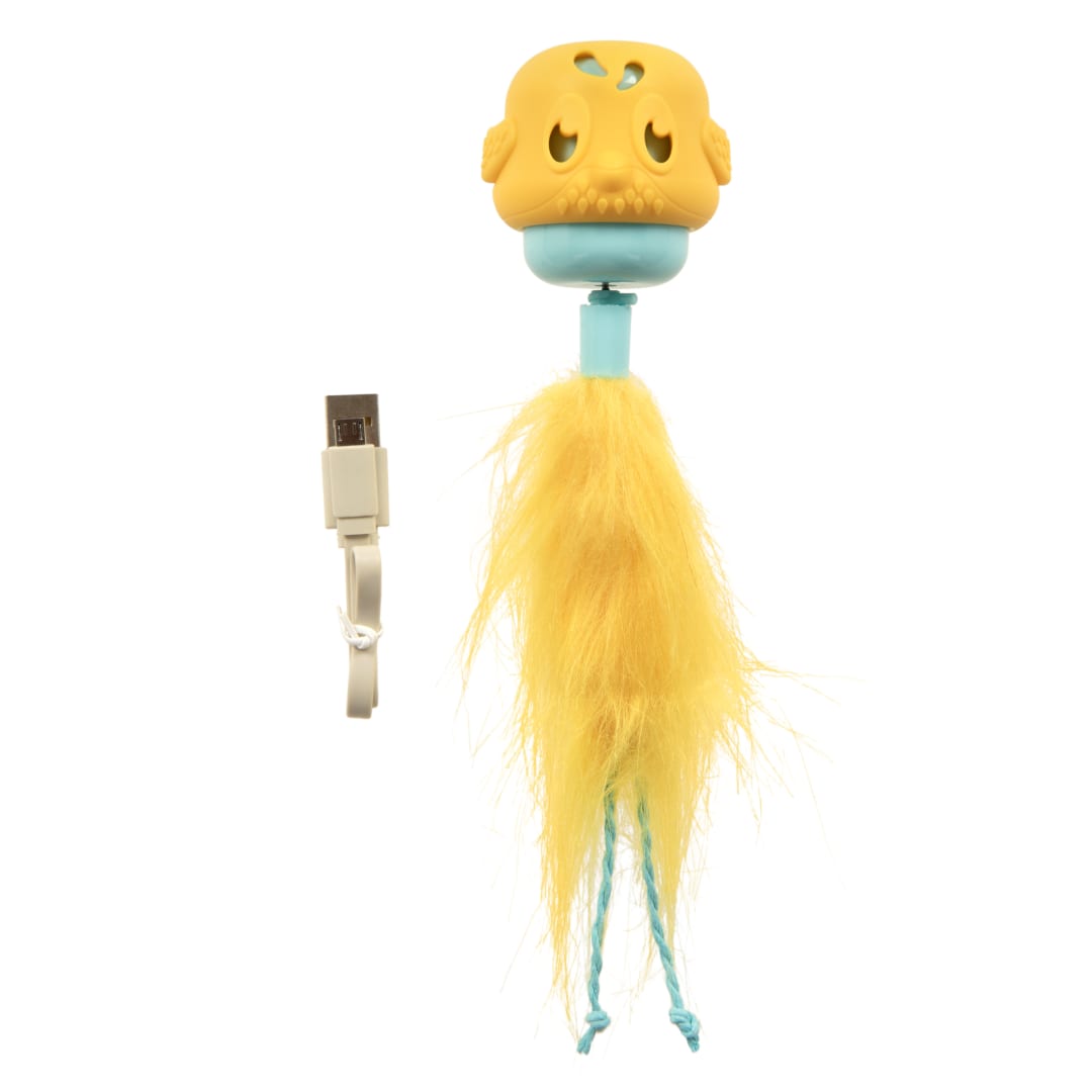 SmartyKat Canary Frenzy Motion Cat Toy, Electronic Pet Toy, Yellow, Medium