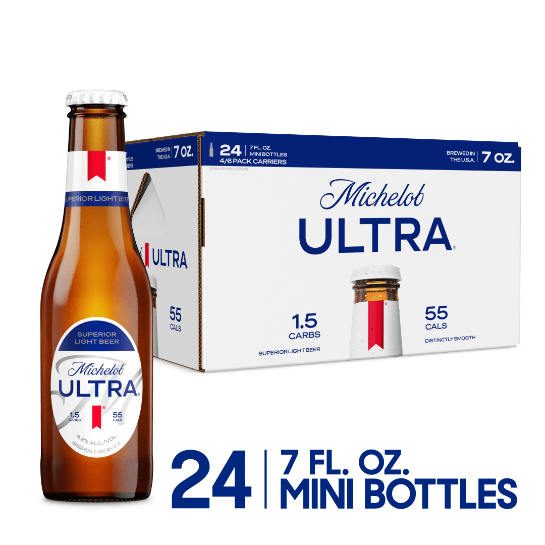 Michelob Ultra 4x6x7 oz Glass Bottle Supplier Set-Up CARTON Top Load Corrugate Pre-Print - Revised Callout