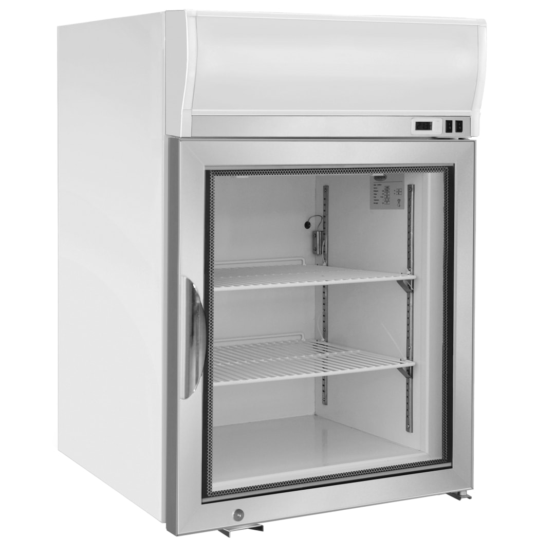 Maxx Cold X-Series Glass Door Countertop Merchandiser Freezer, 24.4"W, 4.2 cu. ft. Storage Capacity, in White (MXM1-4FHC)