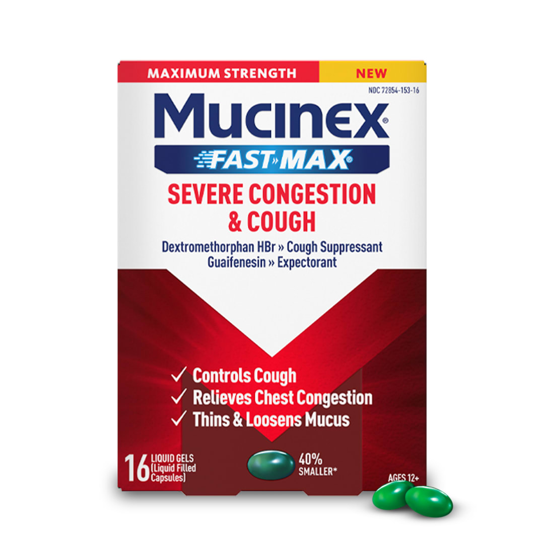 MUCINEX® FAST-MAX® Liquid Gels - Severe Congestion & Cough 24/16 ct.