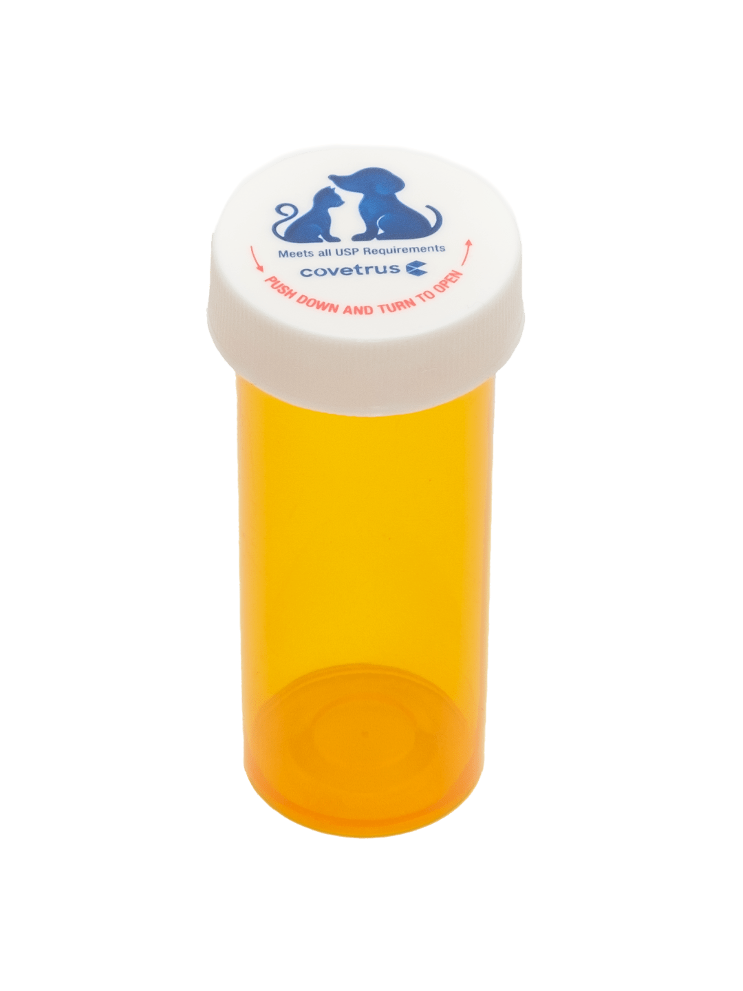 Covetrus Prescription Tablet Vial with Child Resistant Cap, Amber, 16 dram 60ml