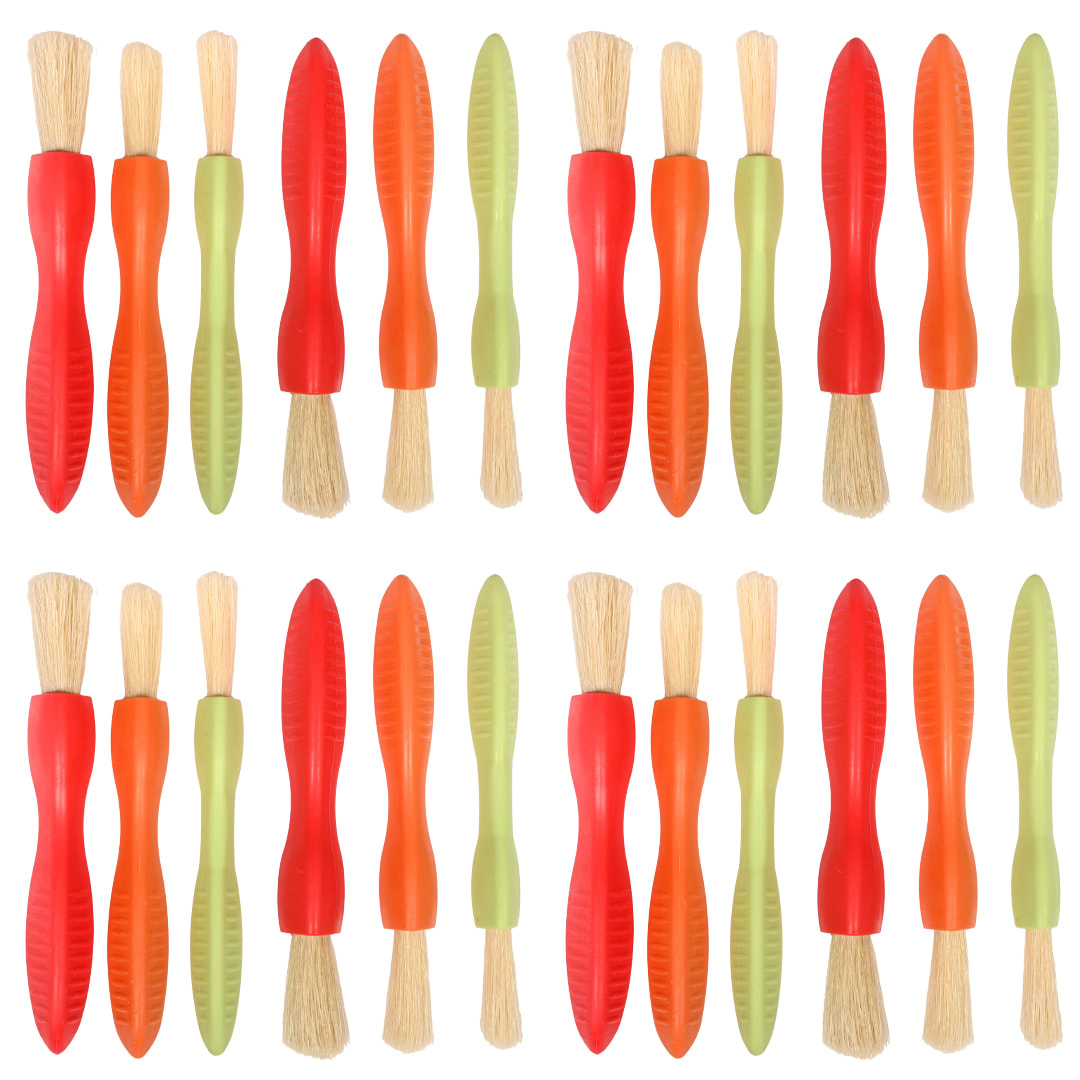Triangle Grip Paint Brushes - Set of 24 - 3 Sizes