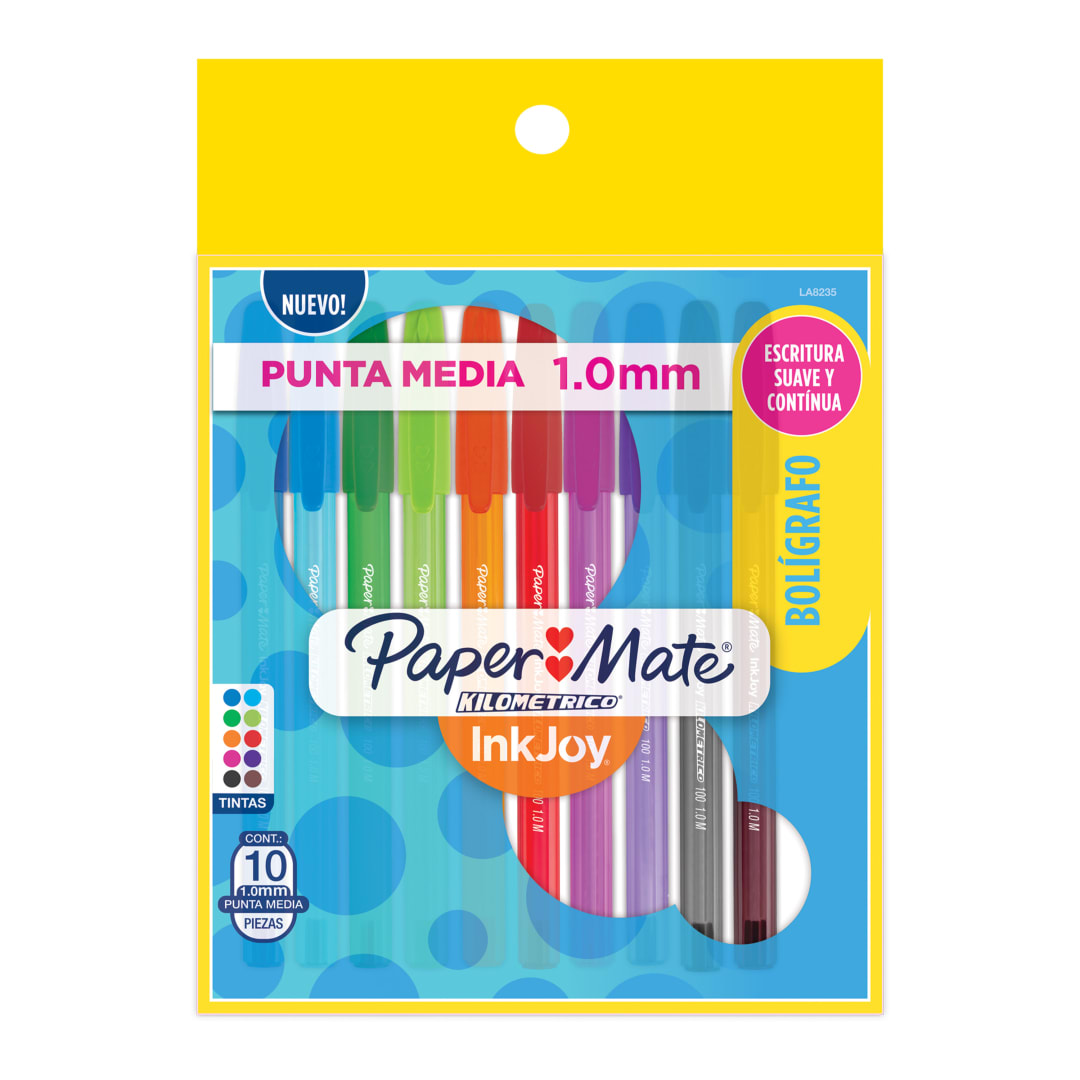 Paper Mate® Kilometrico Punta Media (1,0mm) , 10 piezas, LA8235