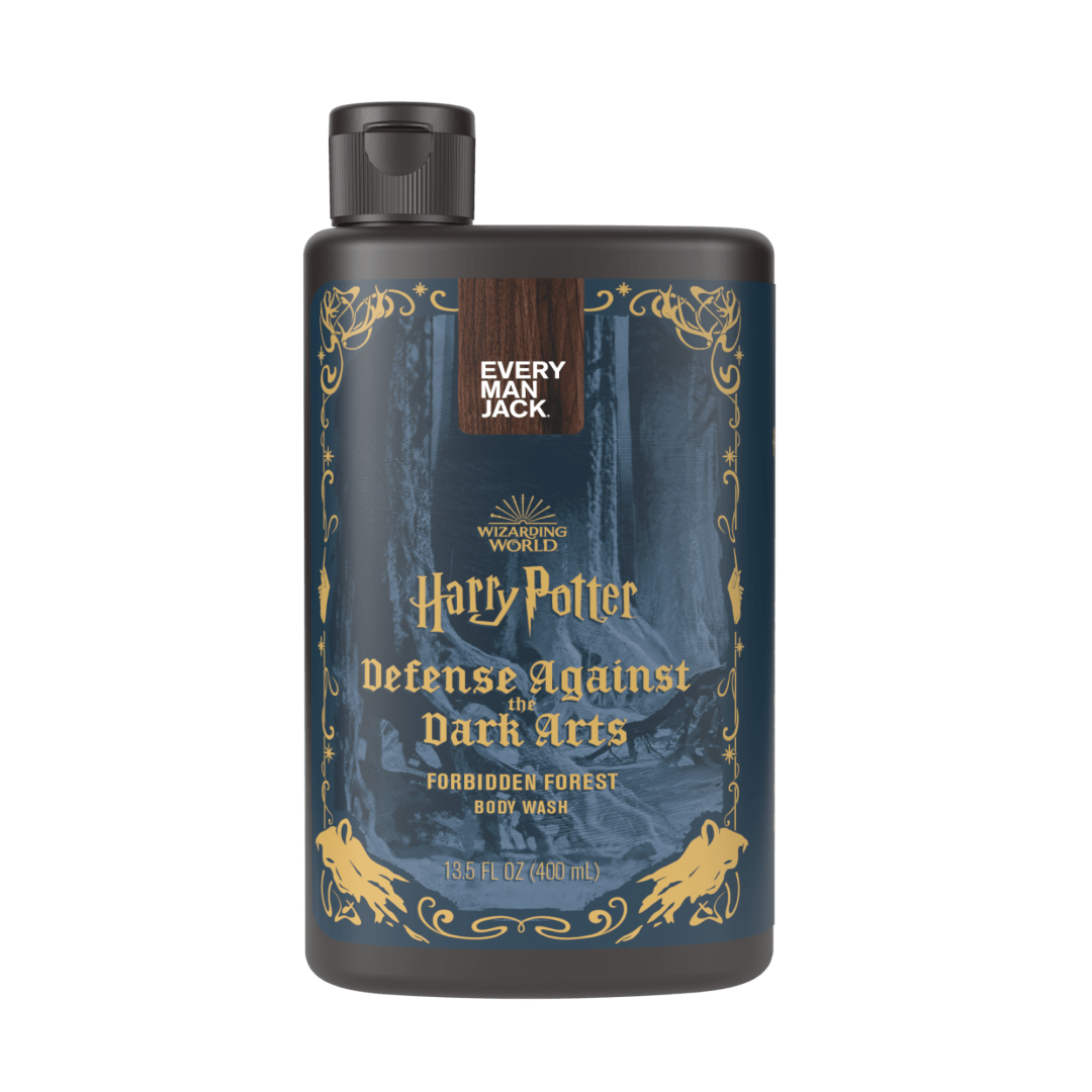 Every Man Jack Harry Potter Collectors Body Wash - Hogwarts Inspired Scents & Clean Ingredients - Defense Against the Dark Arts - Forbidden Forest Scent - 13.5 fl. oz