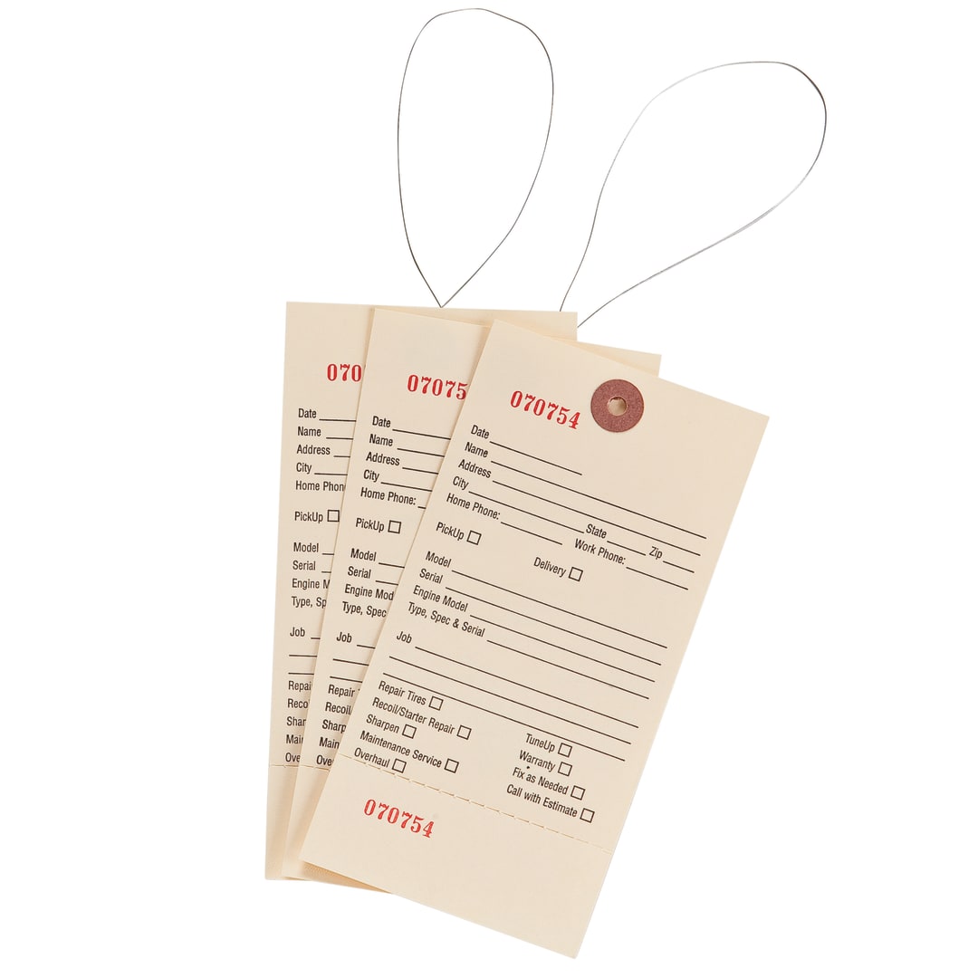 Service Tags, Perforated, 500 Count