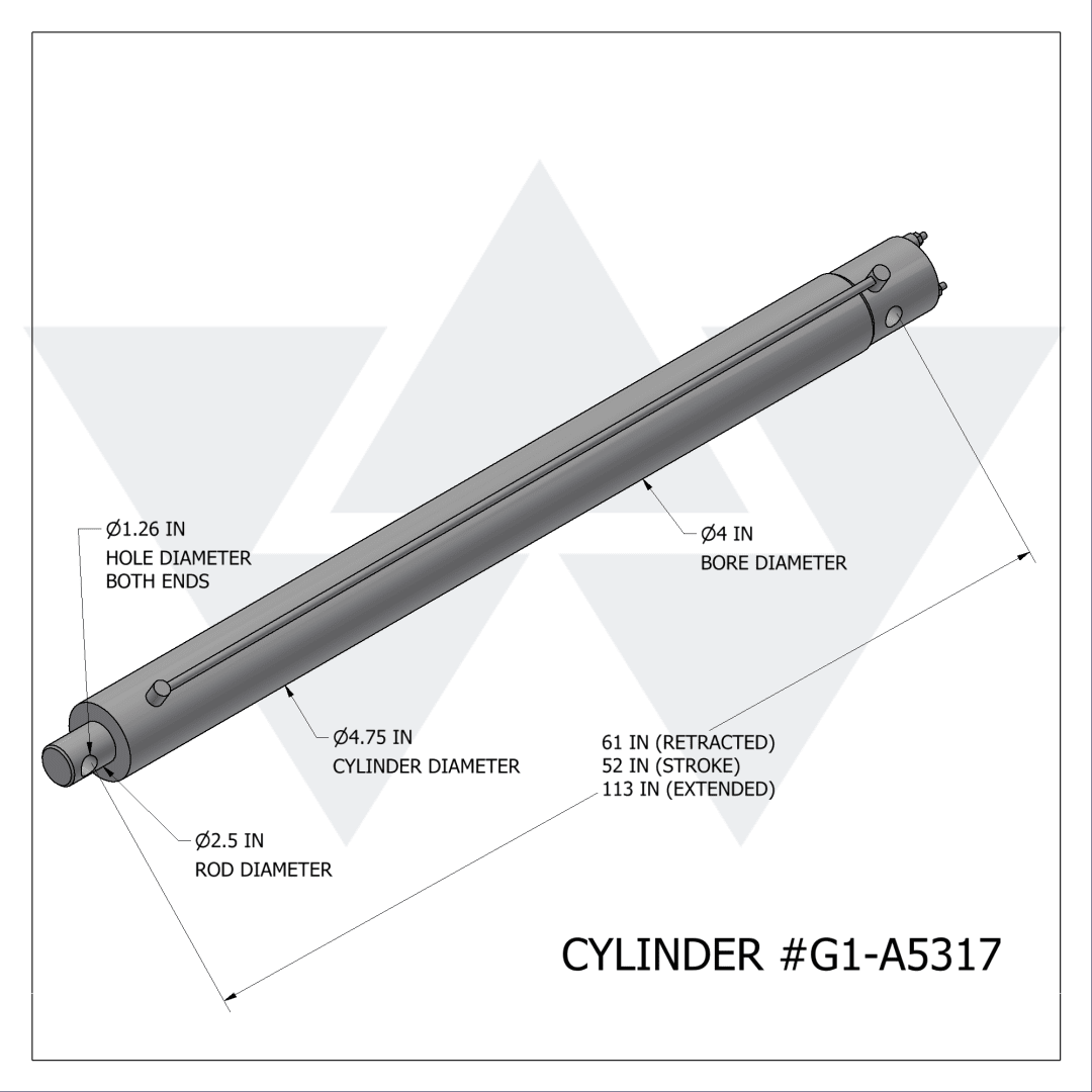Galbreath™ Double Acting Cylinder 4X2 1/2RX52