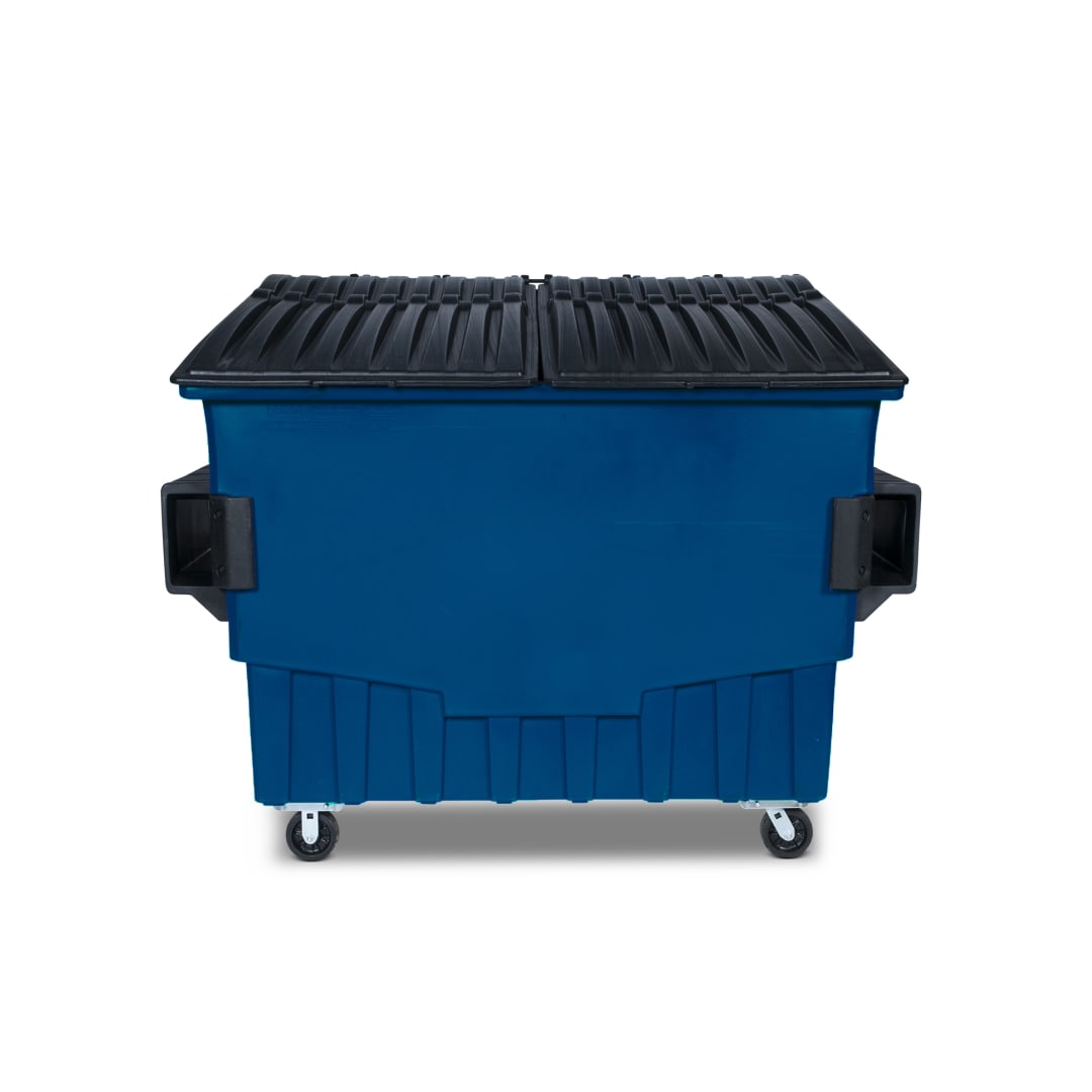 4 Cubic Yard 2000 lbs. Capacity Front Load Container - Waste Blue