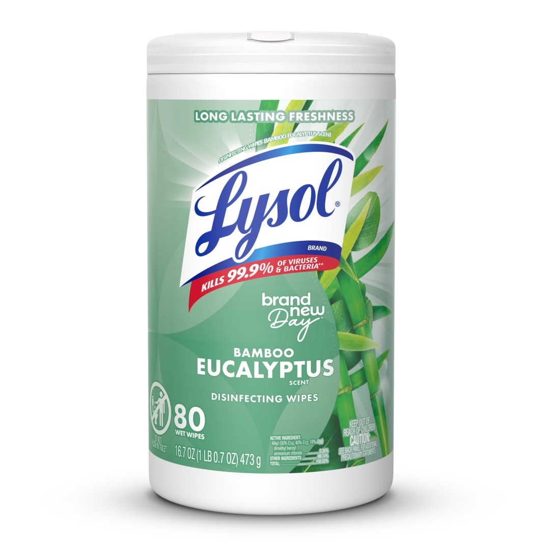 LYSOL® Disinfecting Wipes - Brand New Day™ Bamboo & Eucalyptus 6/80 ct.