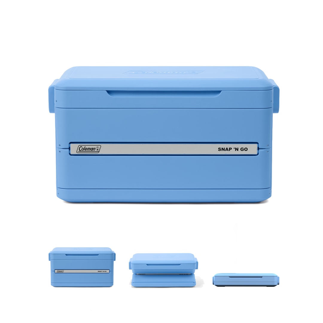 Coleman Snap 'N Go 45-Quart Collapsible Hard Cooler, Blue Sky