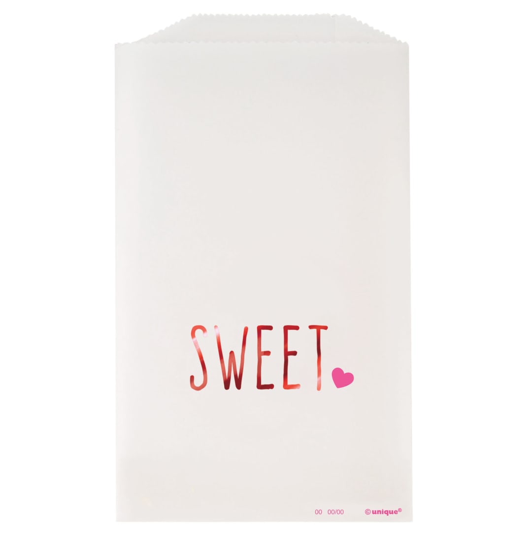 Sweet Valentine Foil Glassine Treat Bags, 8ct