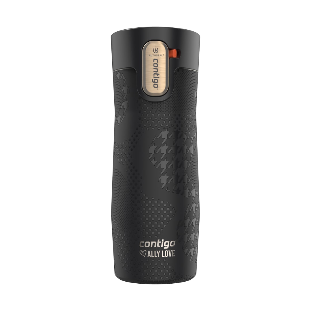 Contigo® x Ally Love West Loop 3.0 Taza de Viaje de Acero Inoxidable con Tapa AUTOSEAL® de Fácil Limpieza, 16oz, Licorice