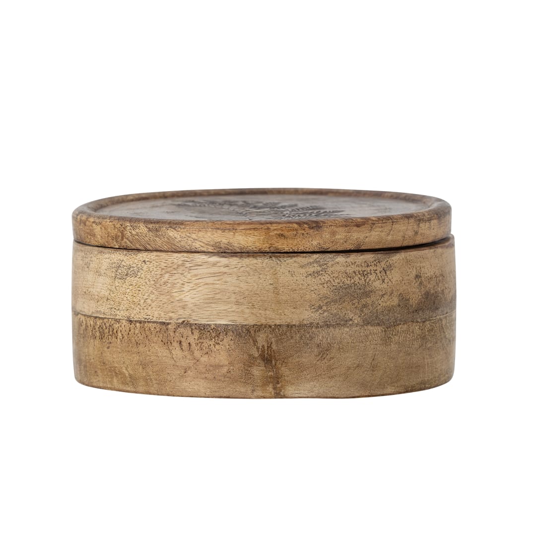 82065400 - Moya Jar w/Lid, Nature, FSC®100%, Mango STOCK: 77