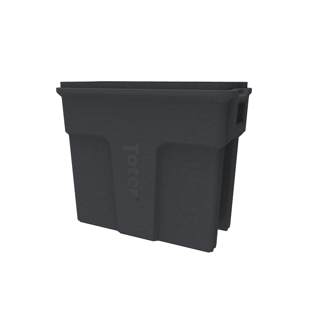 16 Gallon Slimline Rectangular Trash Can - Dark Gray Granite