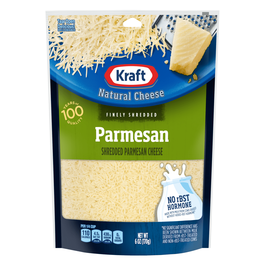Kraft Natural Parmesan Finely Shredded Cheese, 6 oz Bag
