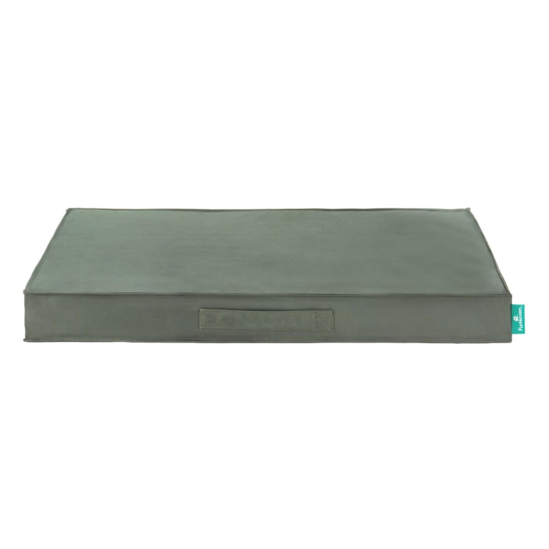 FurHaven Premium Indoor-Outdoor Deluxe Orthopedic Mattress Pet Bed, Dark Olive, Medium