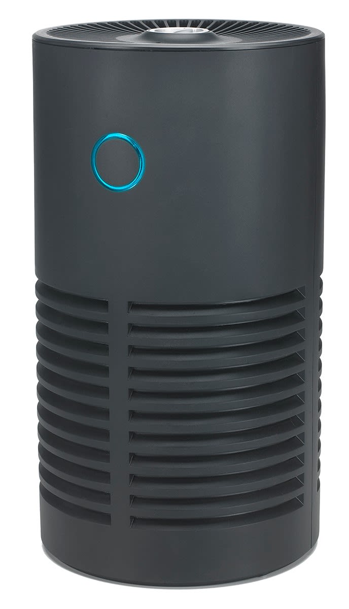 GermGuardian 15" Tabletop Tower Air purifier with HEPA Pure Filter and UV-C Light, Covers 728 Sq. Ft, Black