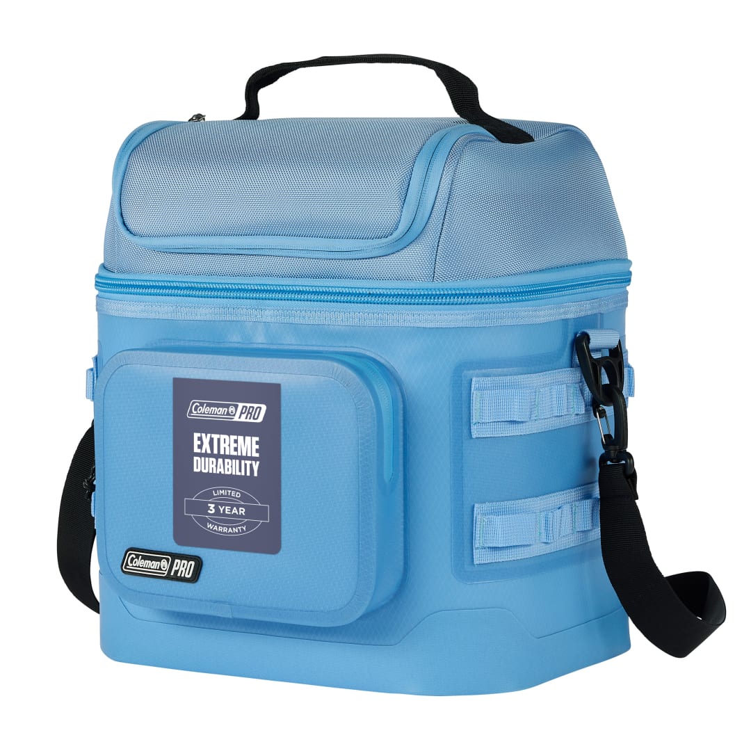 Coleman Pro 24-Can Premium Soft Cooler Lunchbox, Fully Insulated Lid & Body Stays Cold up to 35 Hours, Great for Camping, Tailgating, Parties, Sports, Concerts, Lunches & More