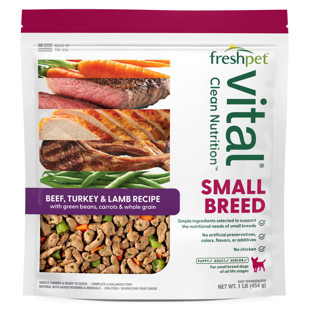 Freshpet Vital, Fresh Dog Food, Small Breed Beef, Turkey & Lamb Recipe, 1 lb.