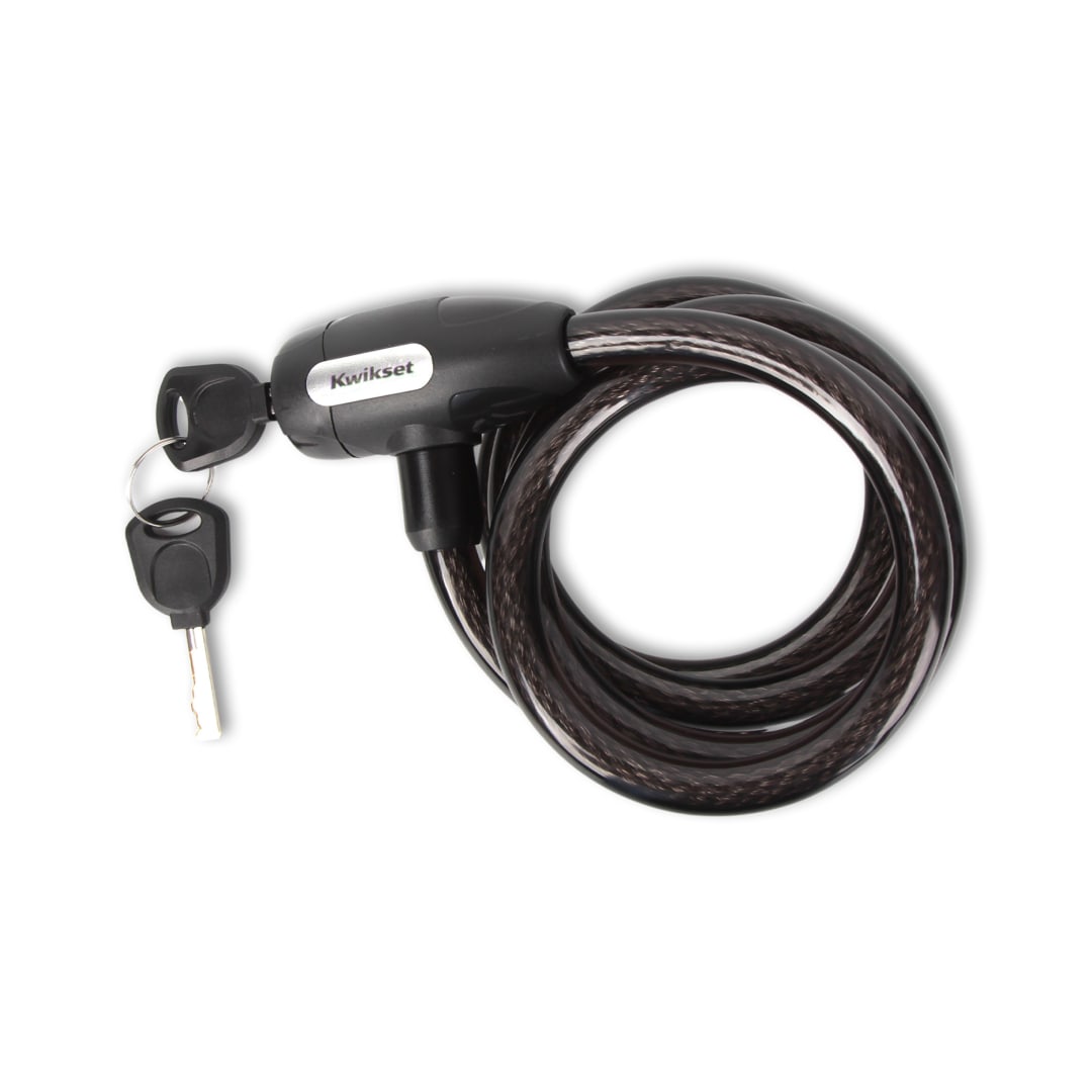 Kwikset 5 ft Keyed Bicycle Cable Lock, 1/2 in Diameter, 1 Pack
