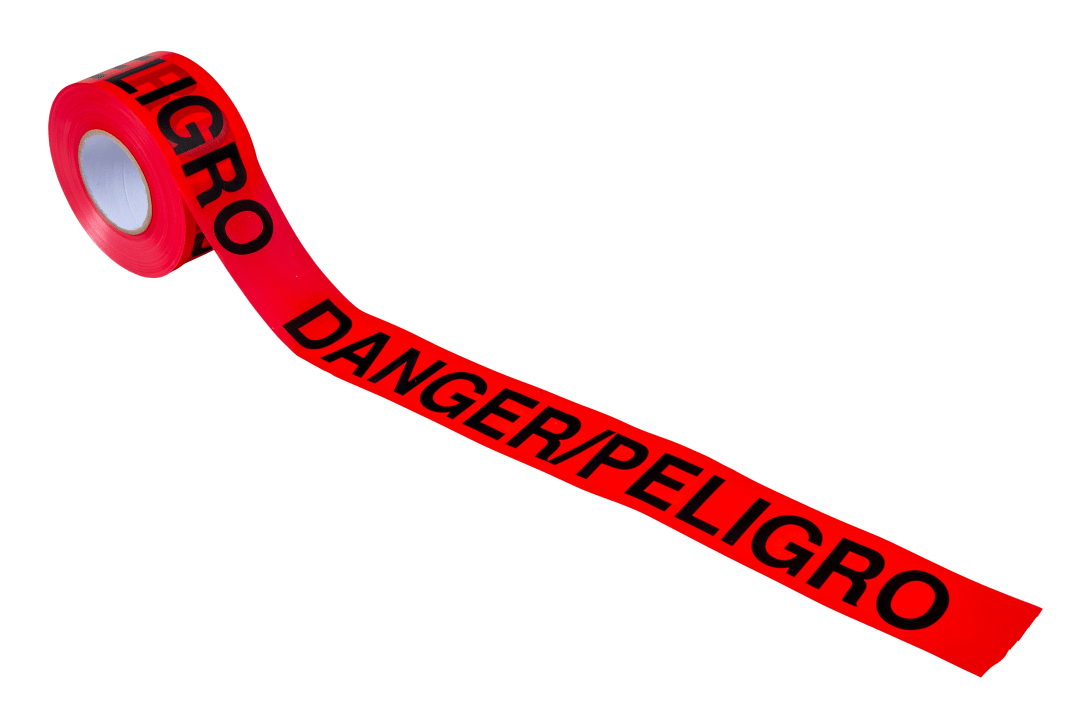 Barricade Tape-DANGER/PELIGRO 1000'x3"x2Mil