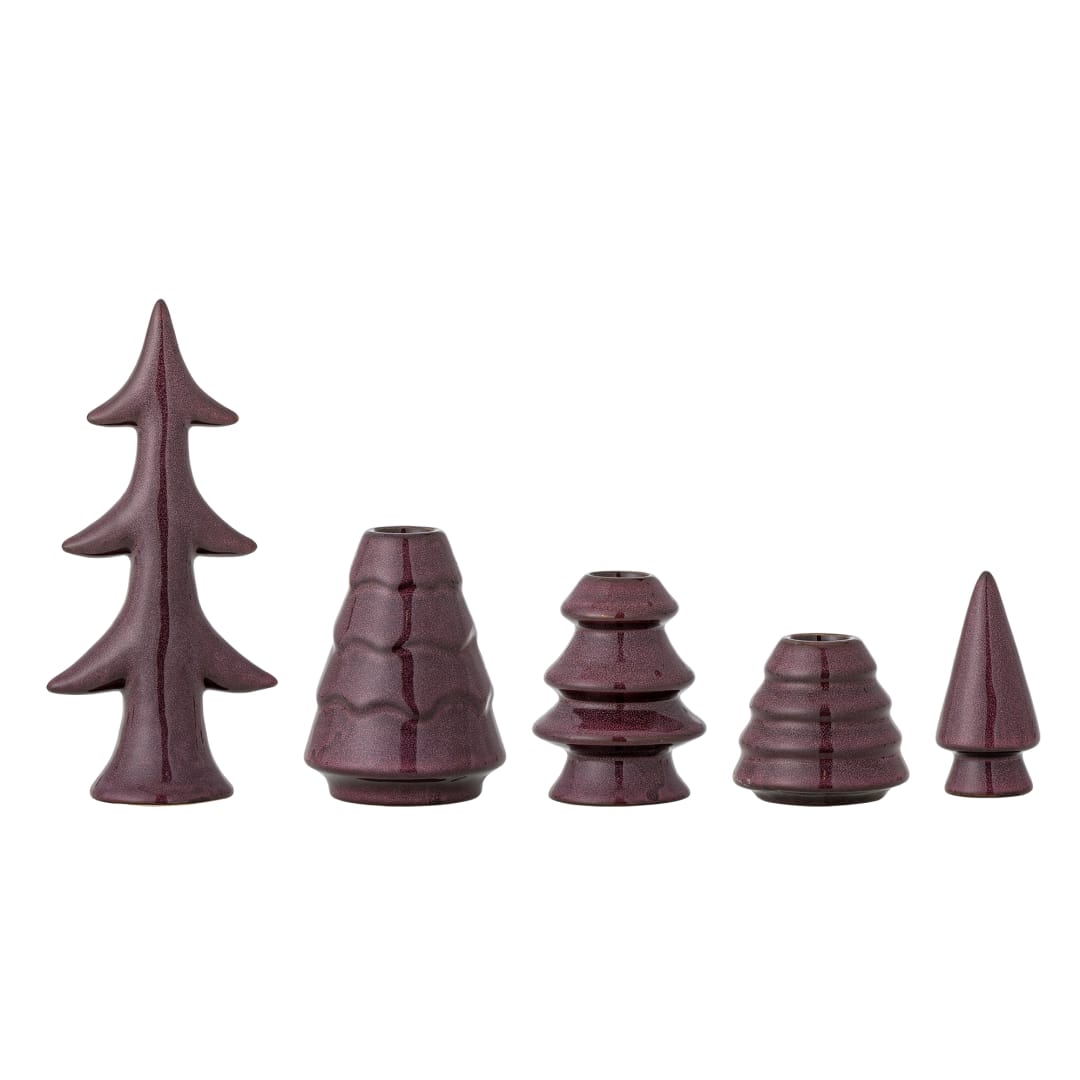 82072899 - Woods Candle Holder, Red, Stoneware STOCK: 300